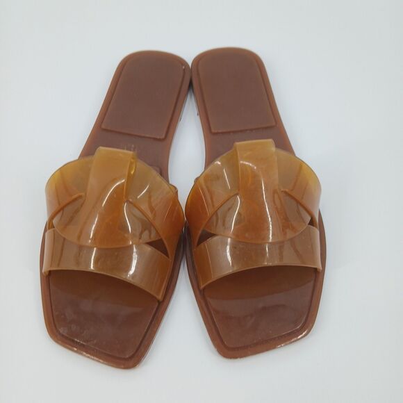 Zara Slides Sandals Womens EU 40 US 9 Flats Beach Pool Resortwear Aesthetic - Picture 2 of 6